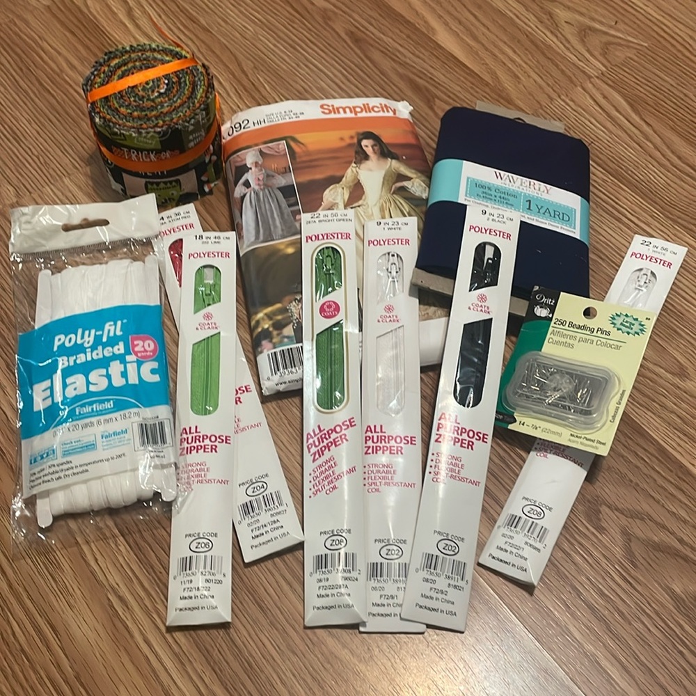 Sewing ~ Zippers, Fabric, Patterns etc.